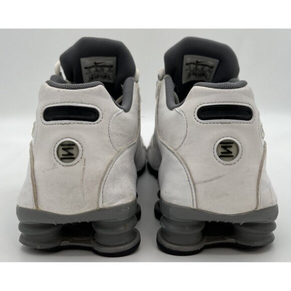 Nike Mens Size 11 Shox NZ Leather 378341-102 White Cool Grey Running Shoes main image 7